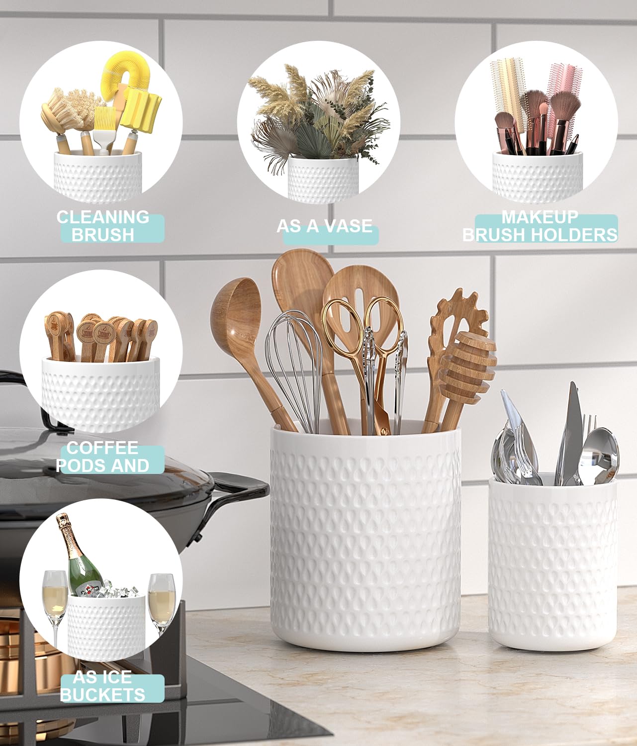 CLTIKACK usos multifuncionales en cocina o barra con utensilios.