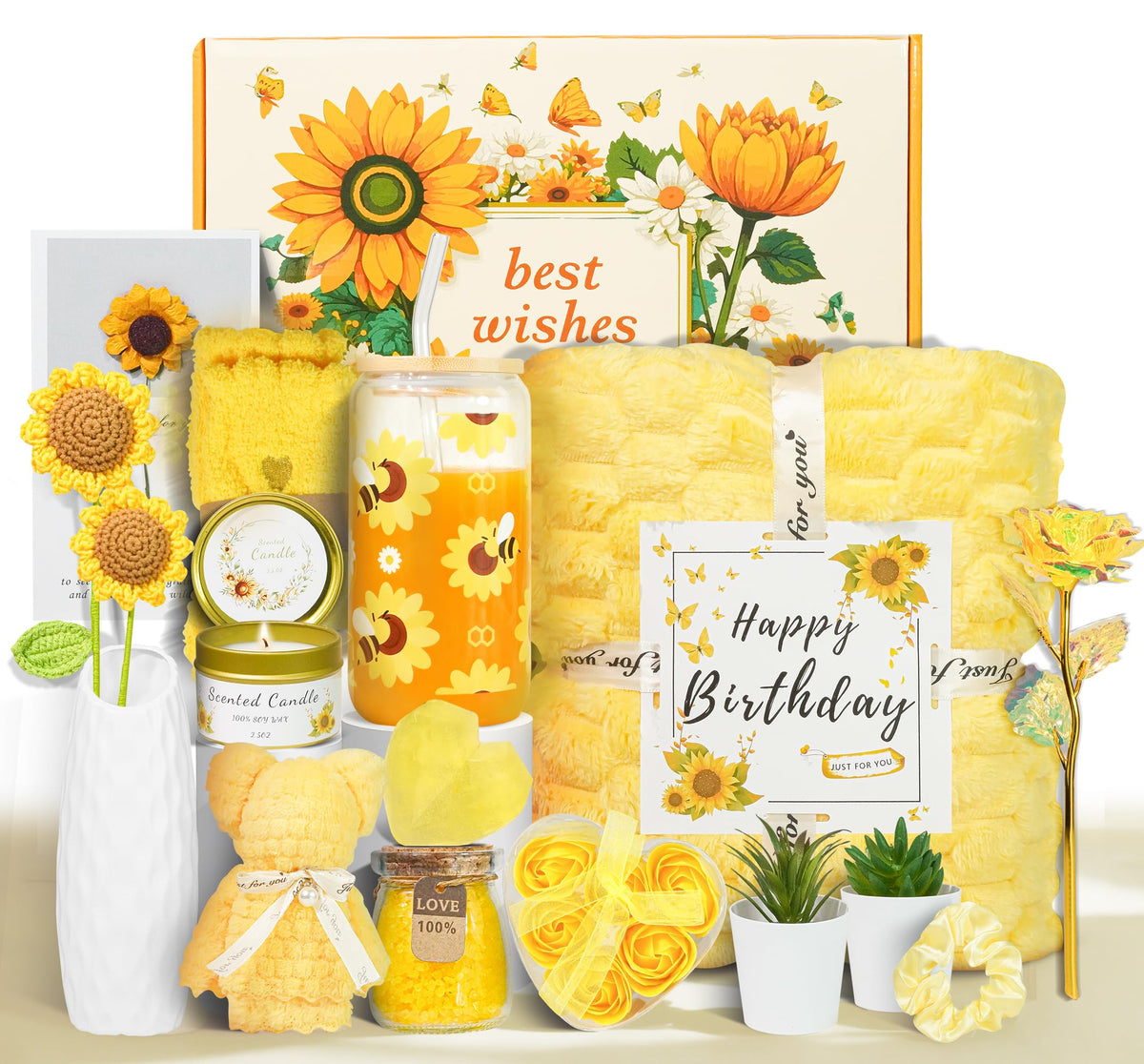 CLTTCLLCT cesta-regalos-cumpleanos-mujeres: regalo versátil para celebrar su día especial.
