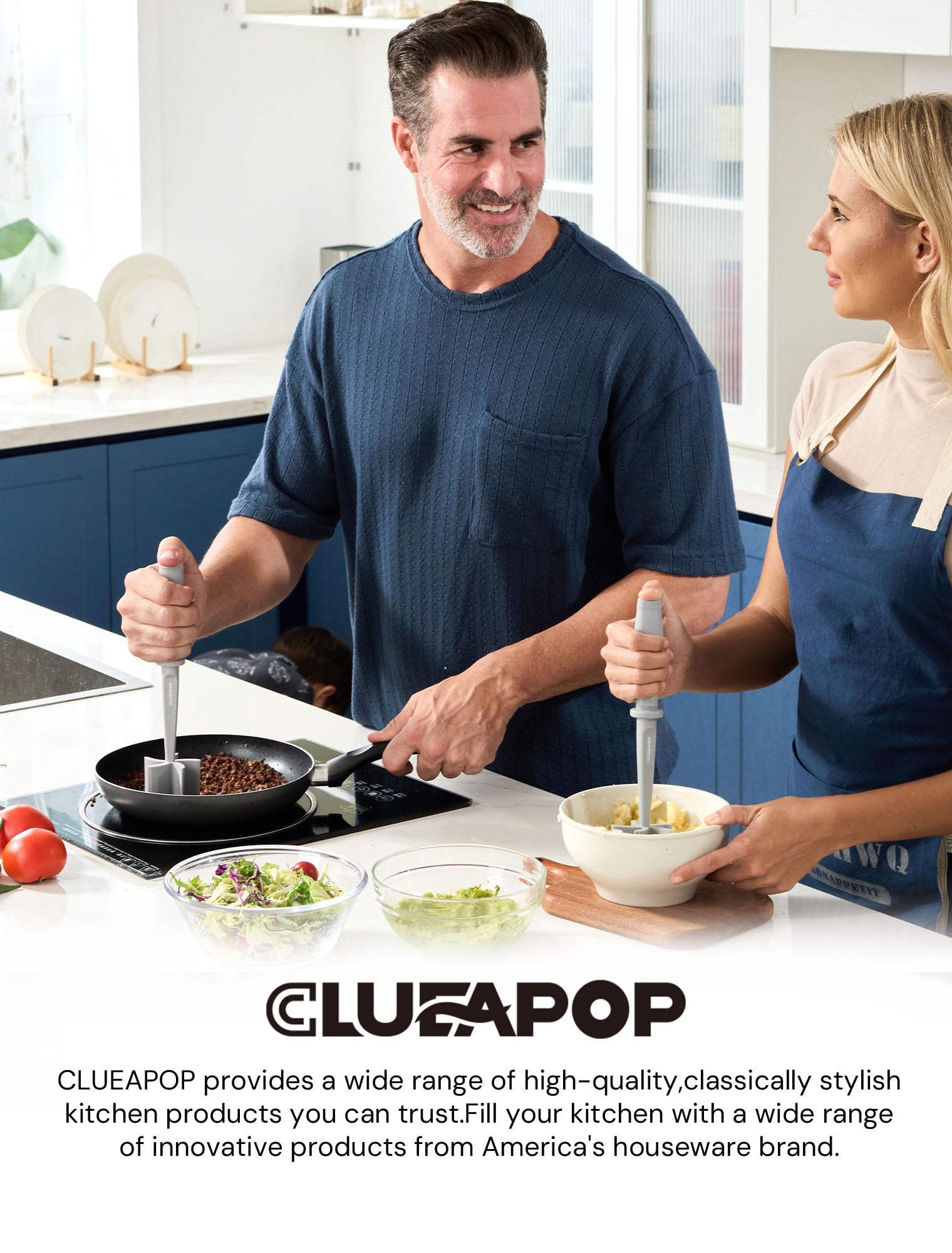 CLUEAPOP mango ergonómico antideslizante para manejo cómodo