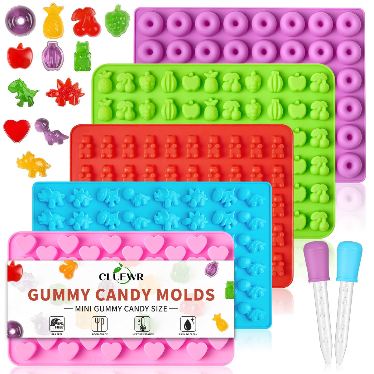 CLUEWR molde gomitas oso para meriendas divertidas y seguras