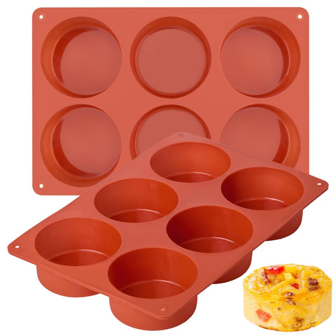 CLUEWR moldes de silicona 3 pulgadas para desayunos, desmoldado suave.