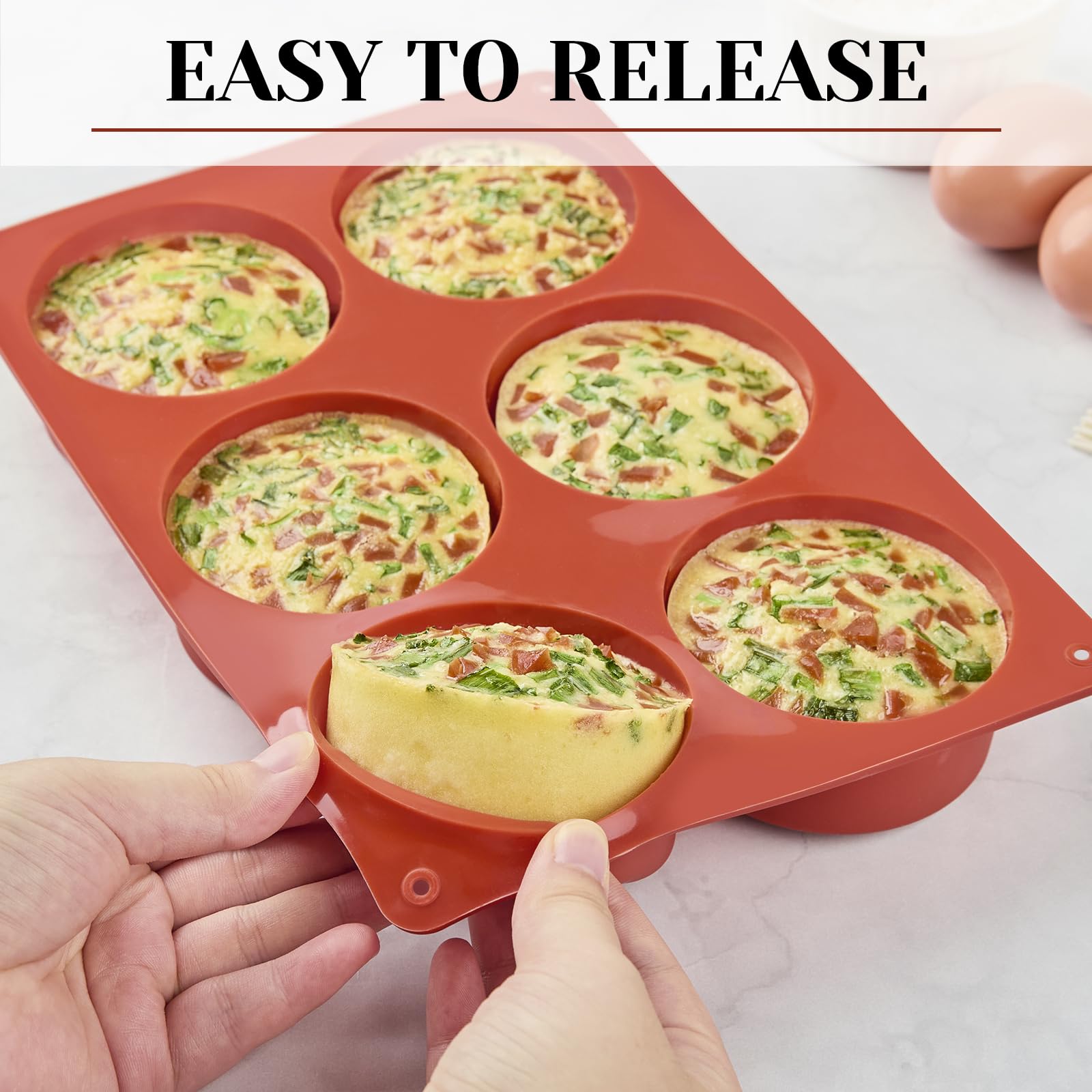 CLUEWR moldes para panecillos mini y sándwiches de desayuno.