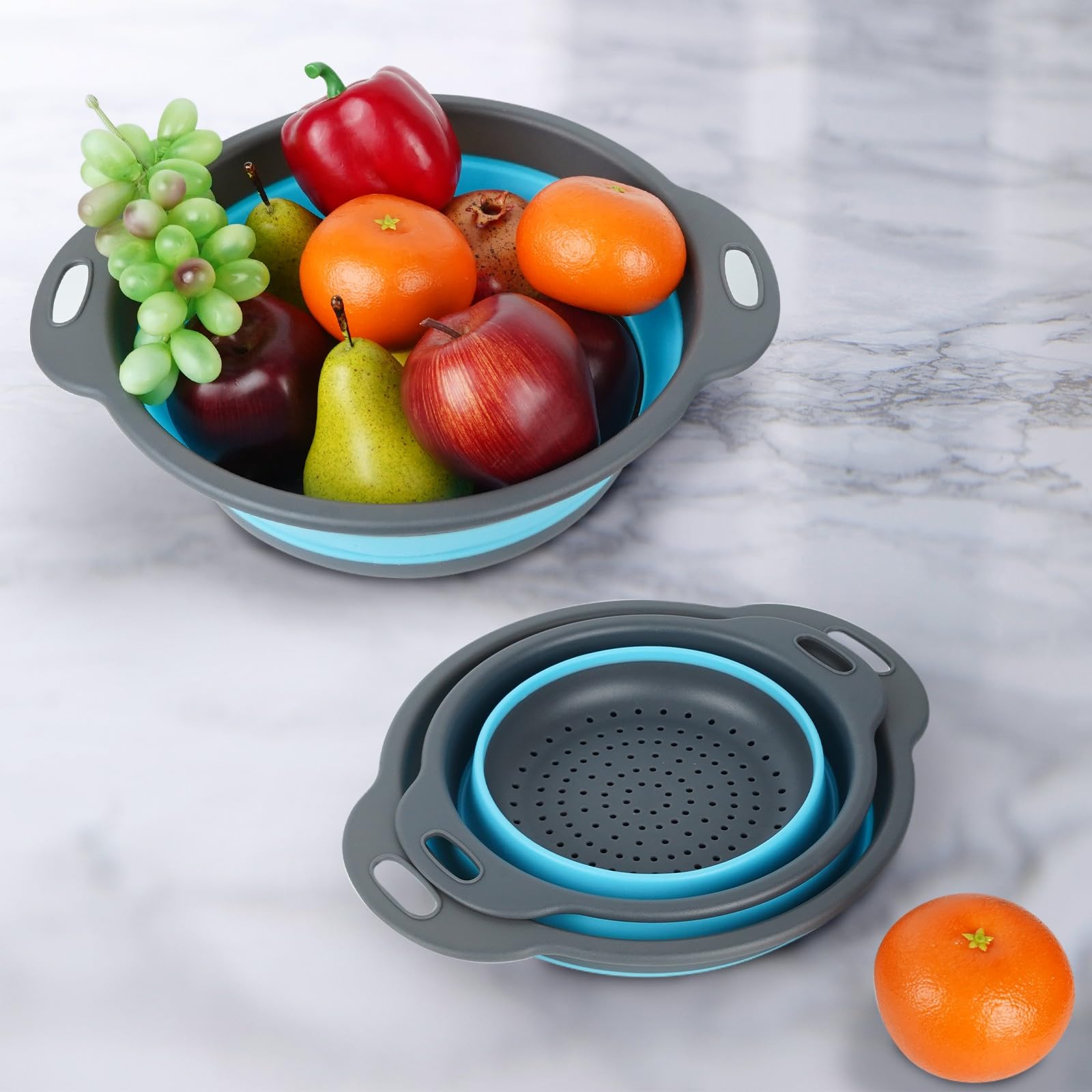 Colador plegable Cluren para frutas, lavado eficiente y suave