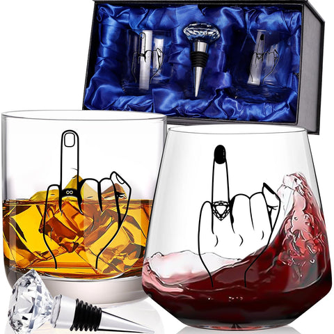 CLUSIVC juego de vasos dedos pareja: ideal para celebrar el compromiso.