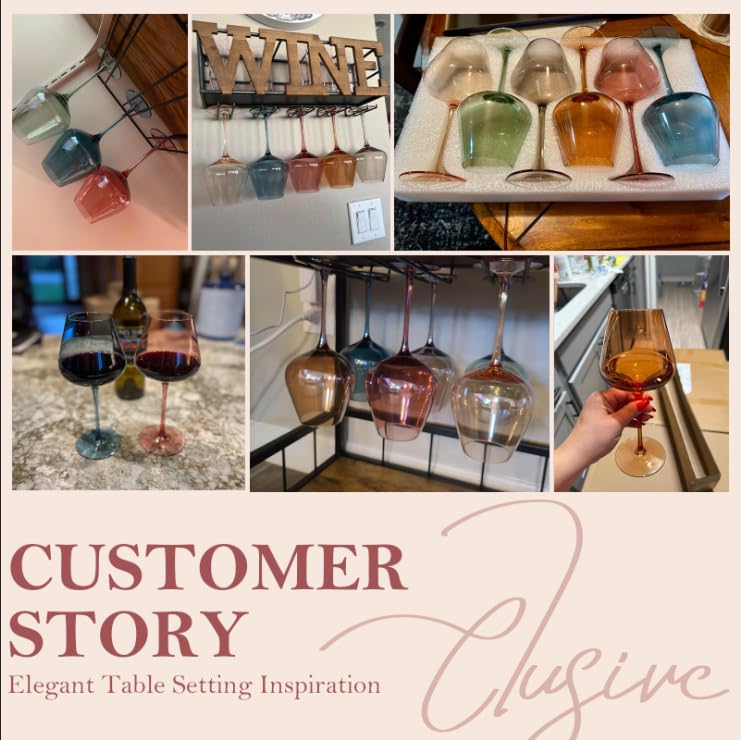 CLUSIVC copas de cristal coloreadas, producción sostenible y consciente.