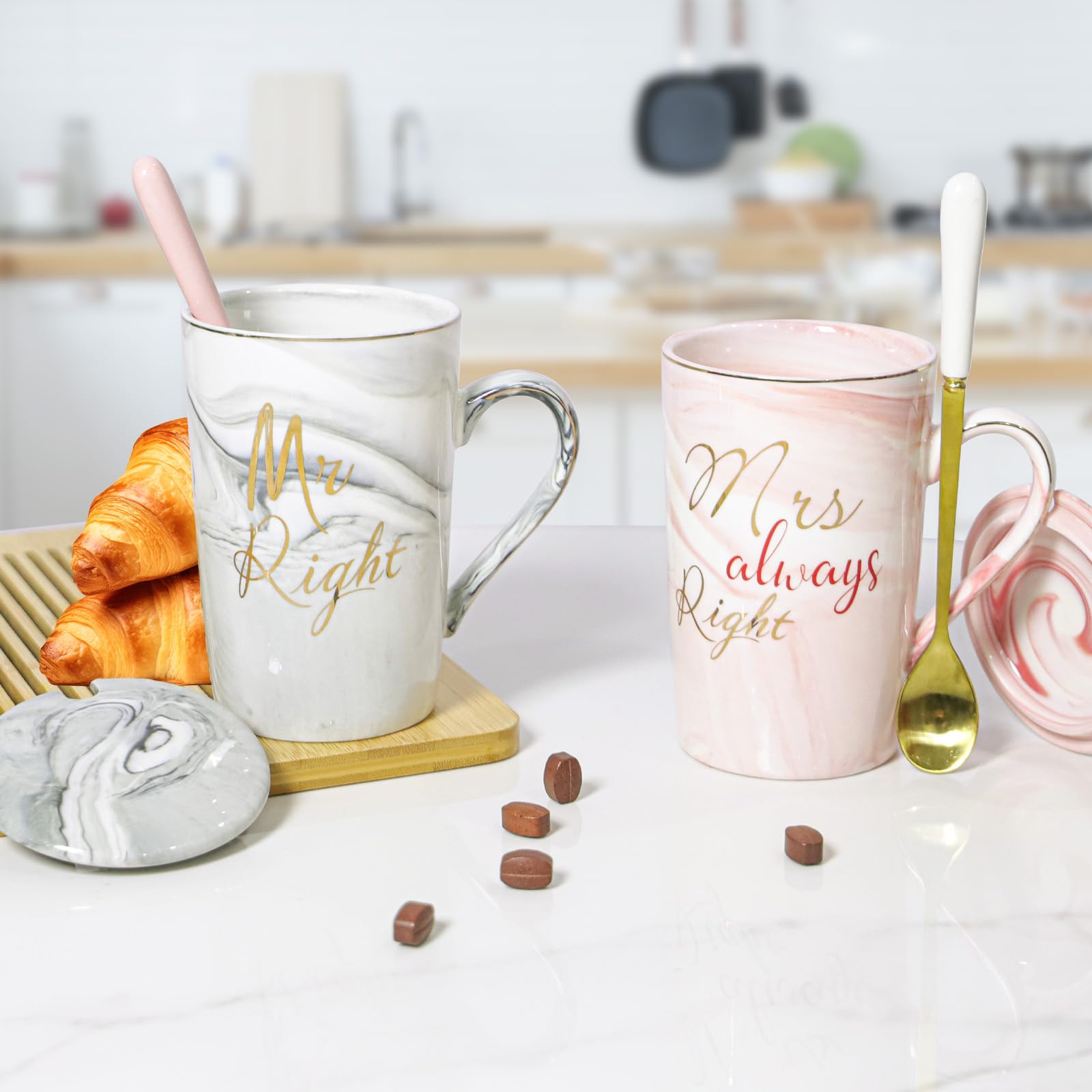 CLVJQ conjunto tazas amorosas para uso diario en cocina