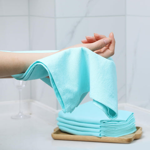 Conjunto de 6 toallas de cocina Clwellge blancas para uso diario.