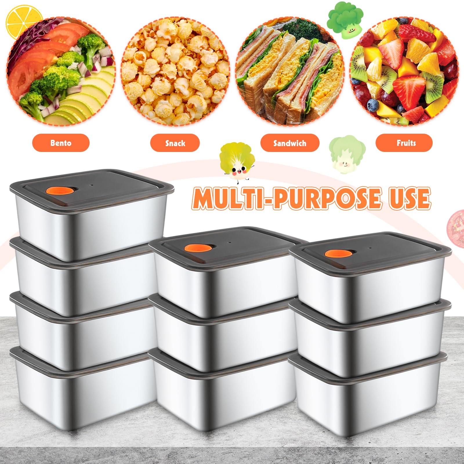 CLWVPCOT Acero inoxidable 304: duradero y resistente a manchas para alimentos.