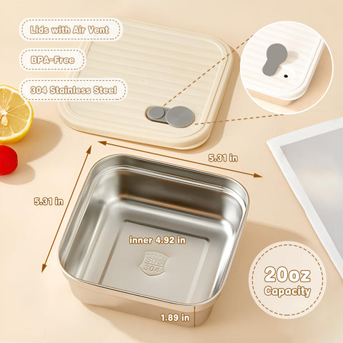 CLWVPCOT contenedor sándwich rosa de 20 oz, perfecto para snacks y frutas.