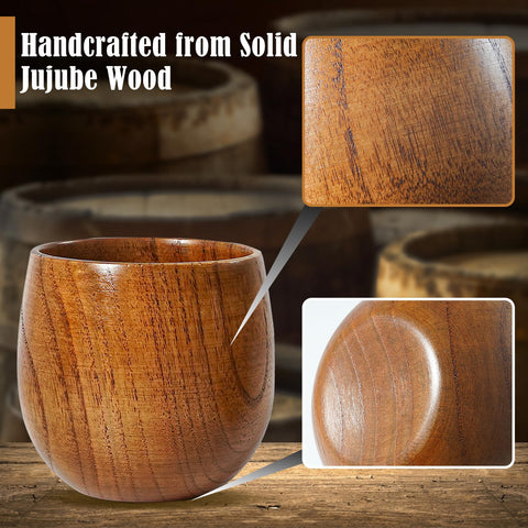 Vaso de whisky Clxfcgiv en madera de jujube, duradero y elegante.