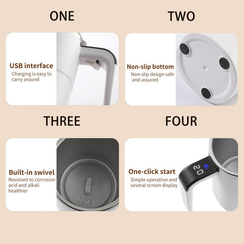Taza CMFUEGSK con conexión USB para uso en escritorio y cocina.