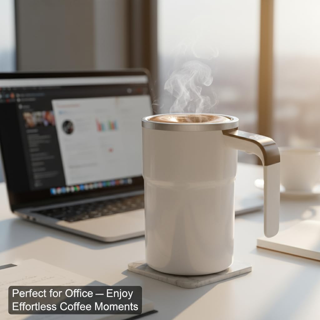 Taza CMFUEGSK para espresso, mezcla automática en taza blanca.