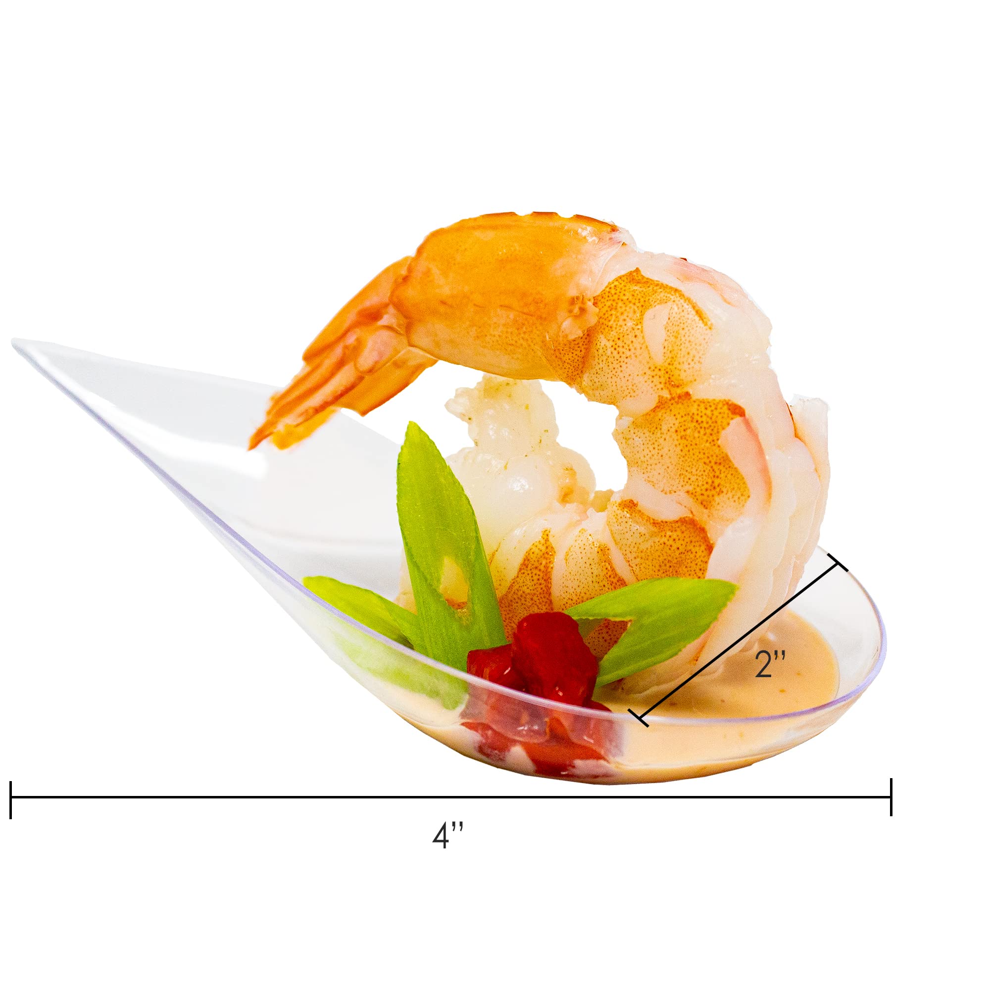 CMJJ Gourmet platos desechables transparentes para eventos y degustaciones