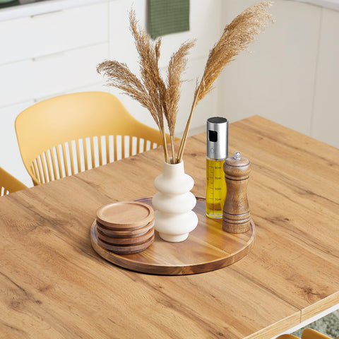 Bandeja de centro para mesa de café CMLKLZD, práctica y natural