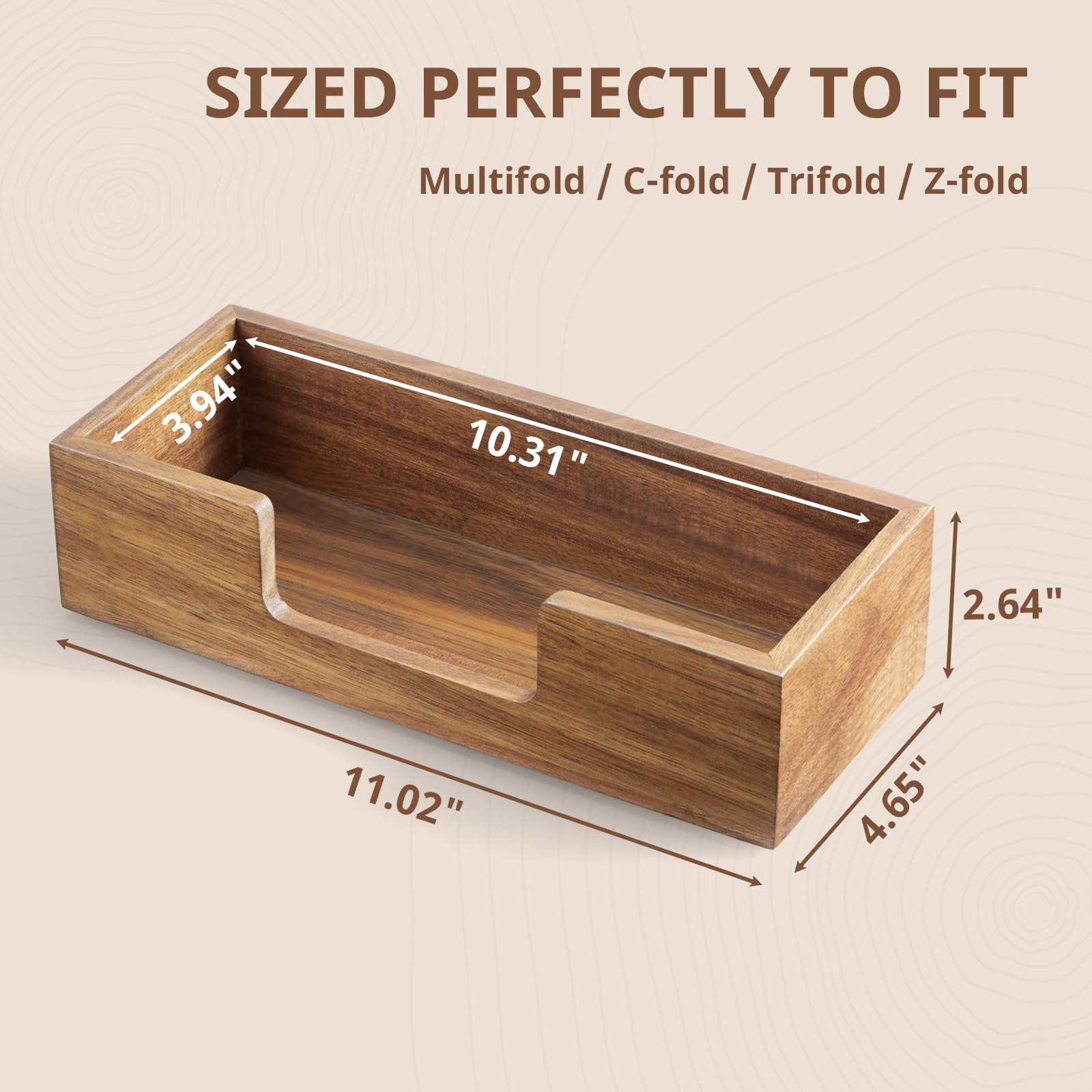Textura de madera acacia en el dispensador CMLKLZD para estilo natural.