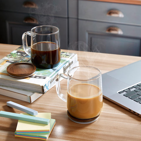Vasos perfectos para capuchino y café con leche con tapa sellante