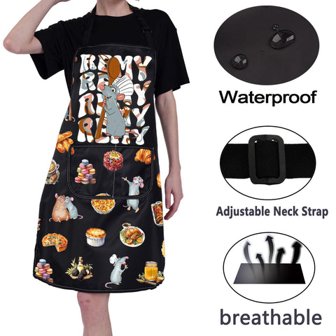 CMNIM Remy Rat Apron diseño Remy: regalo original para amantes de la cocina.