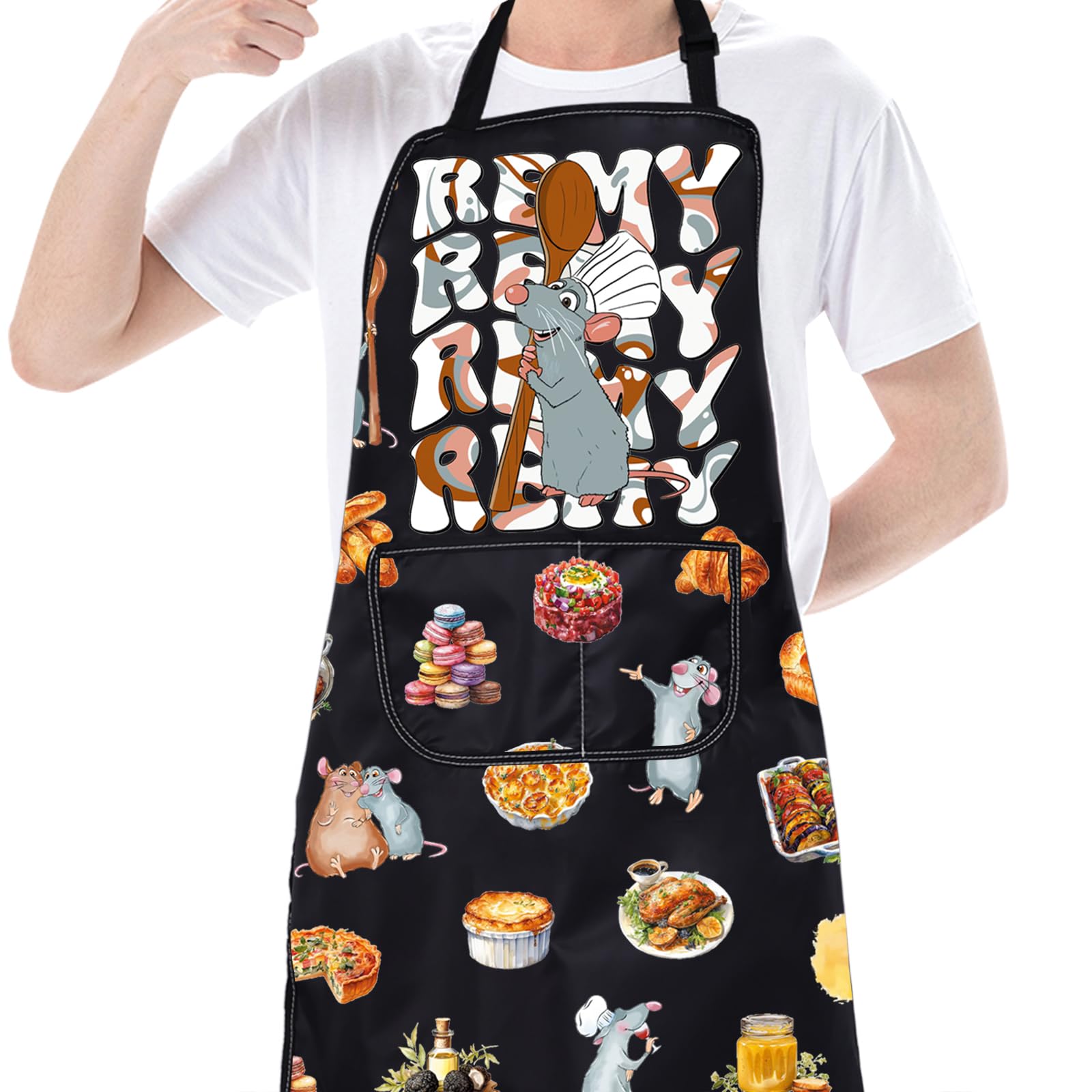 CMNIM Remy Rat Apron uso cocina: ideal para cocinar, hornear y asar.
