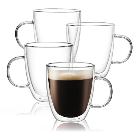 CNGLASS Taza café grande 17oz con doble pared mantiene el calor sin quemar la mano