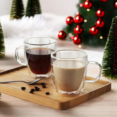 CNGLASS Taza té doble pared 17oz, ideal para bebidas calientes o heladas