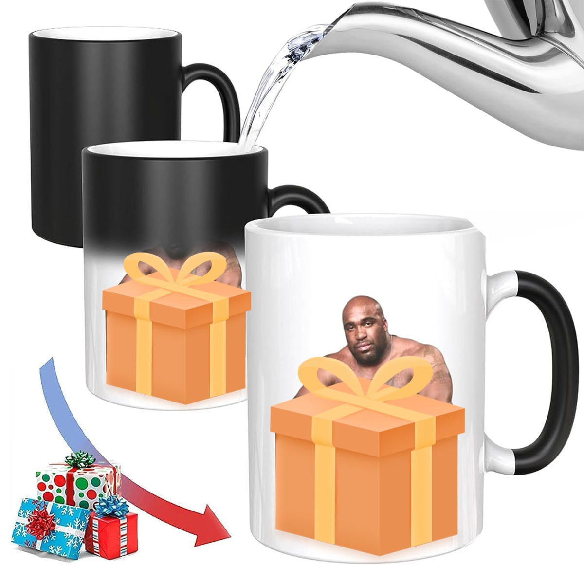 Cn2lxya Barry Wood mug revela la imagen al calor, ideal como regalo sorpresa.