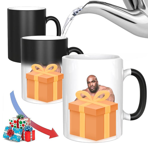 Cn2lxya Barry Wood mug revela la imagen al calor, ideal como regalo sorpresa.