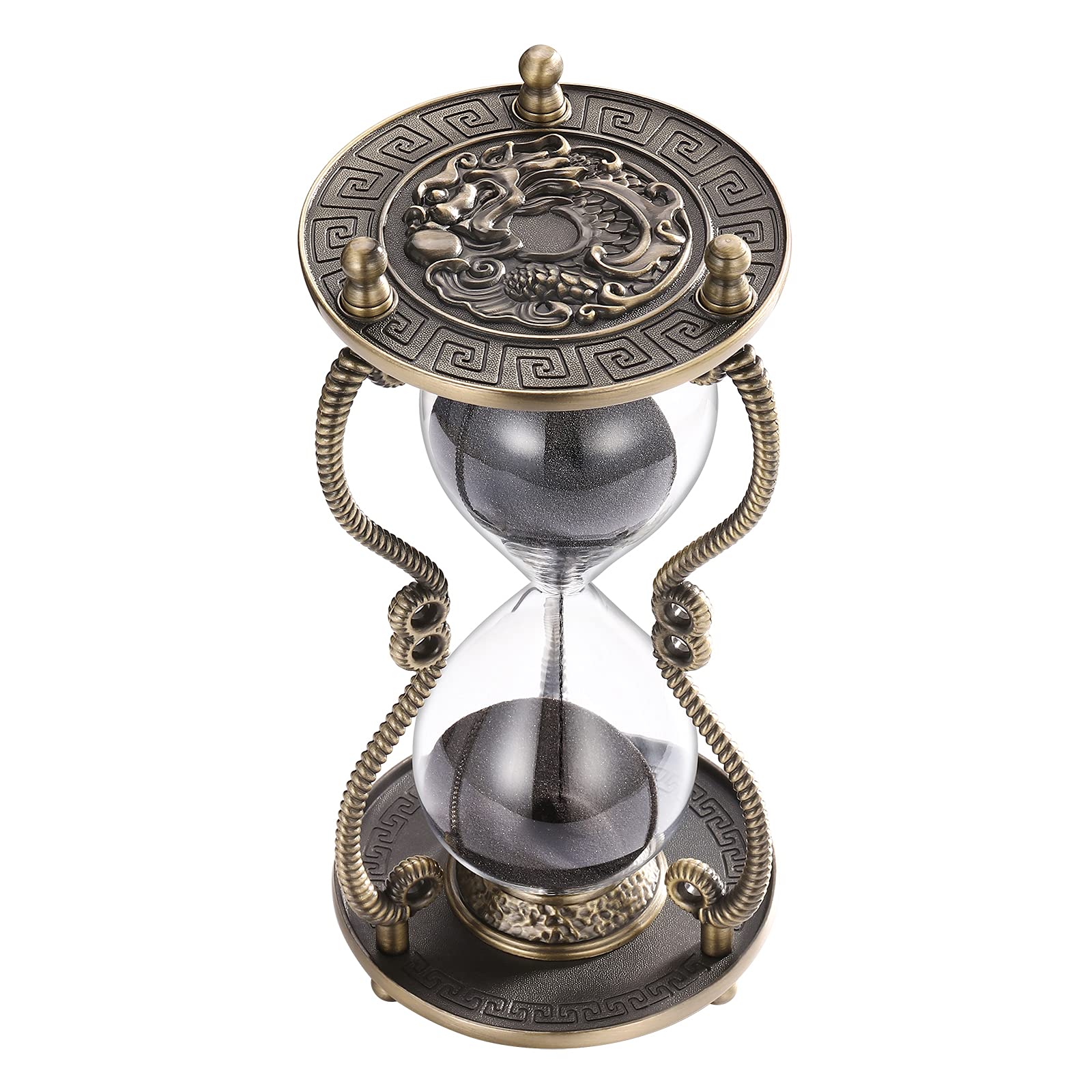 CNCJ reloj de arena con dragón medieval, ideal para decoración de escritorio.