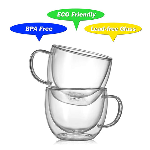 CNGLASS vaso cappuccino de doble pared, aspecto claro y moderno.