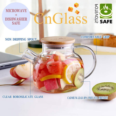 CNGLASS mango ergonómico facilita verter con precisión.