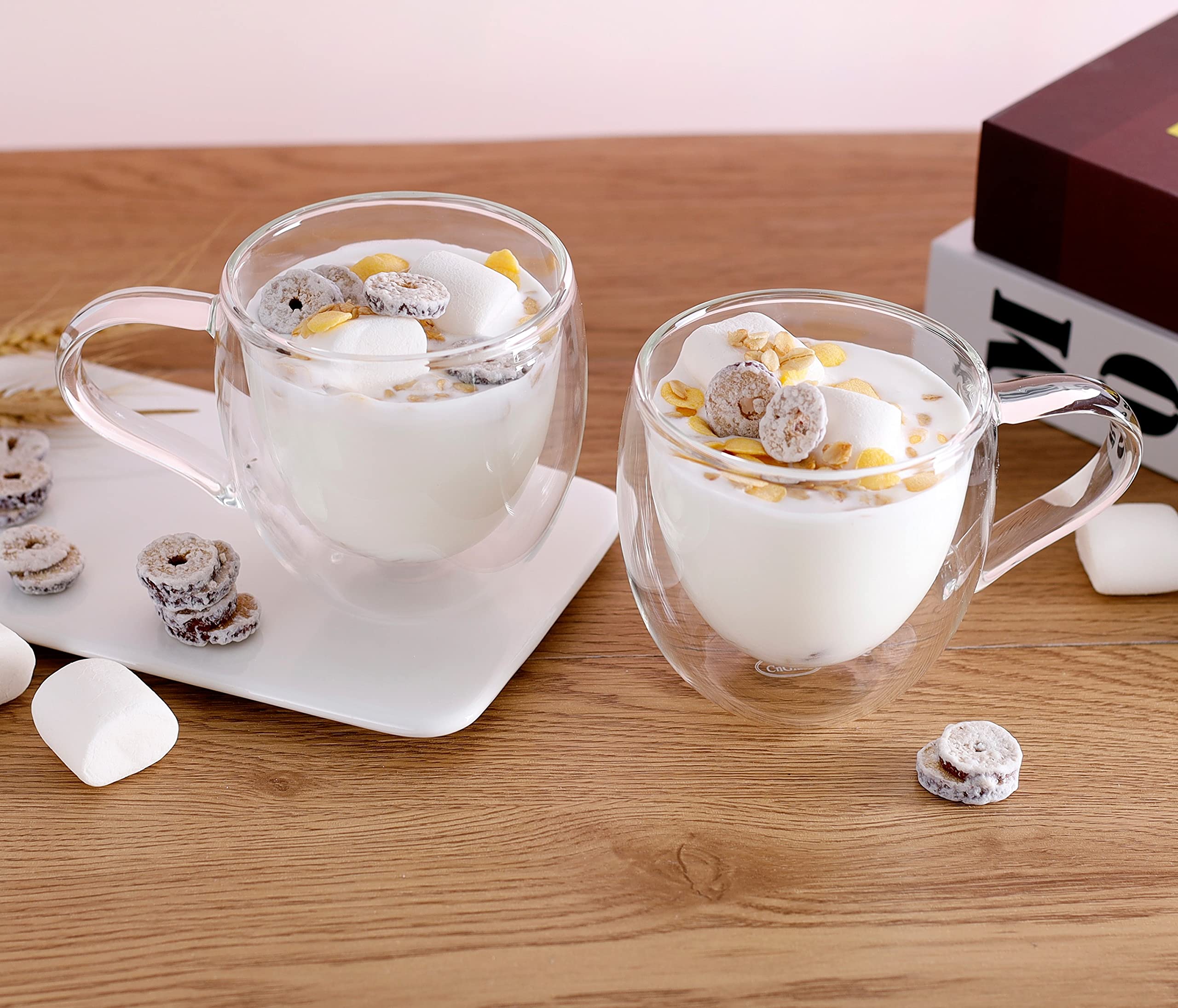 CNGLASS regalo perfecto: juego de dos tazas para café o té