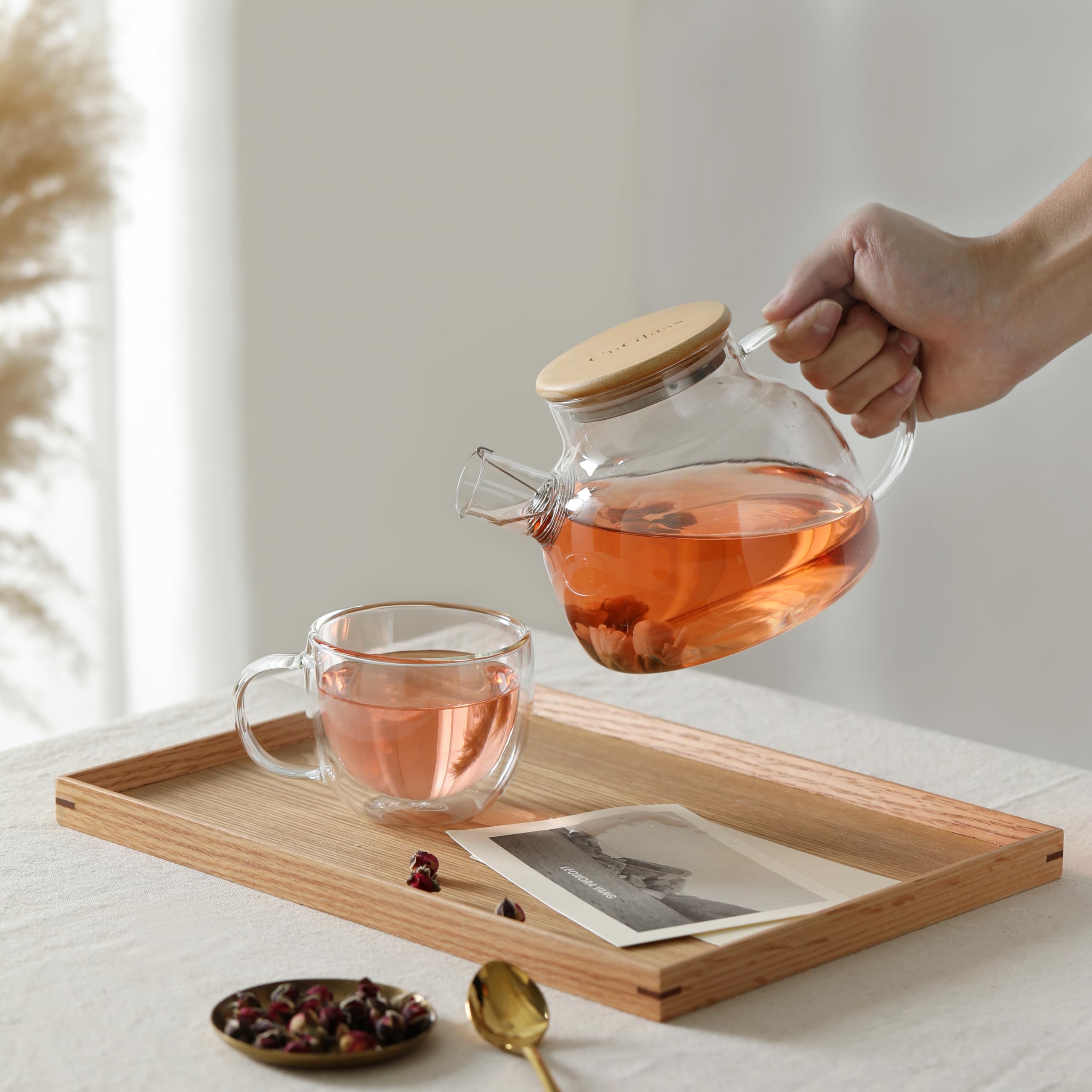 CNGLASS juego de dos tazas, regalo práctico para cualquier momento.
