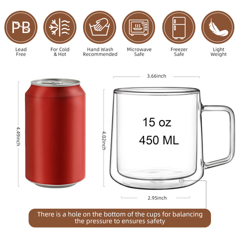 CNGLASS taza de cristal ligero, manejo cómodo para uso diario.