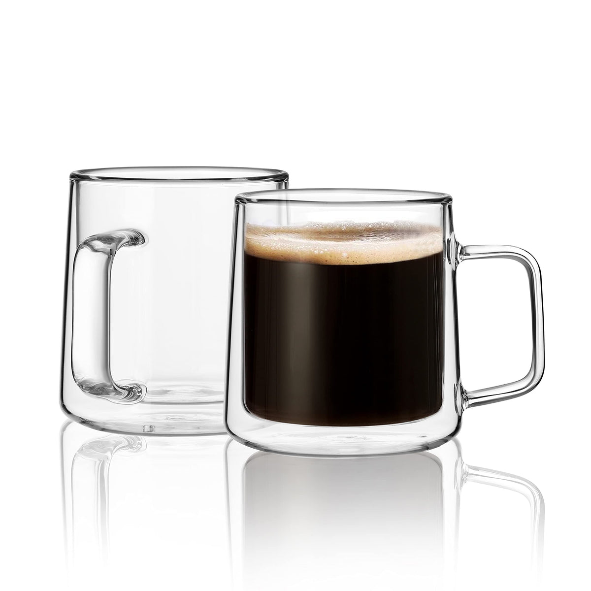 CNGLASS 10oz taza doble pared vista frontal, diseño claro, uso diario.
