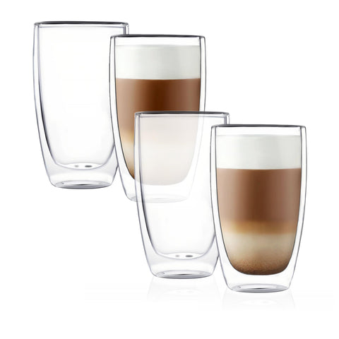 CNGLASS: taza de café con doble pared mantiene caliente sin quemar la mano.