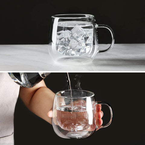 CNGLASS taza te doble pared mantiene temperatura y sabor