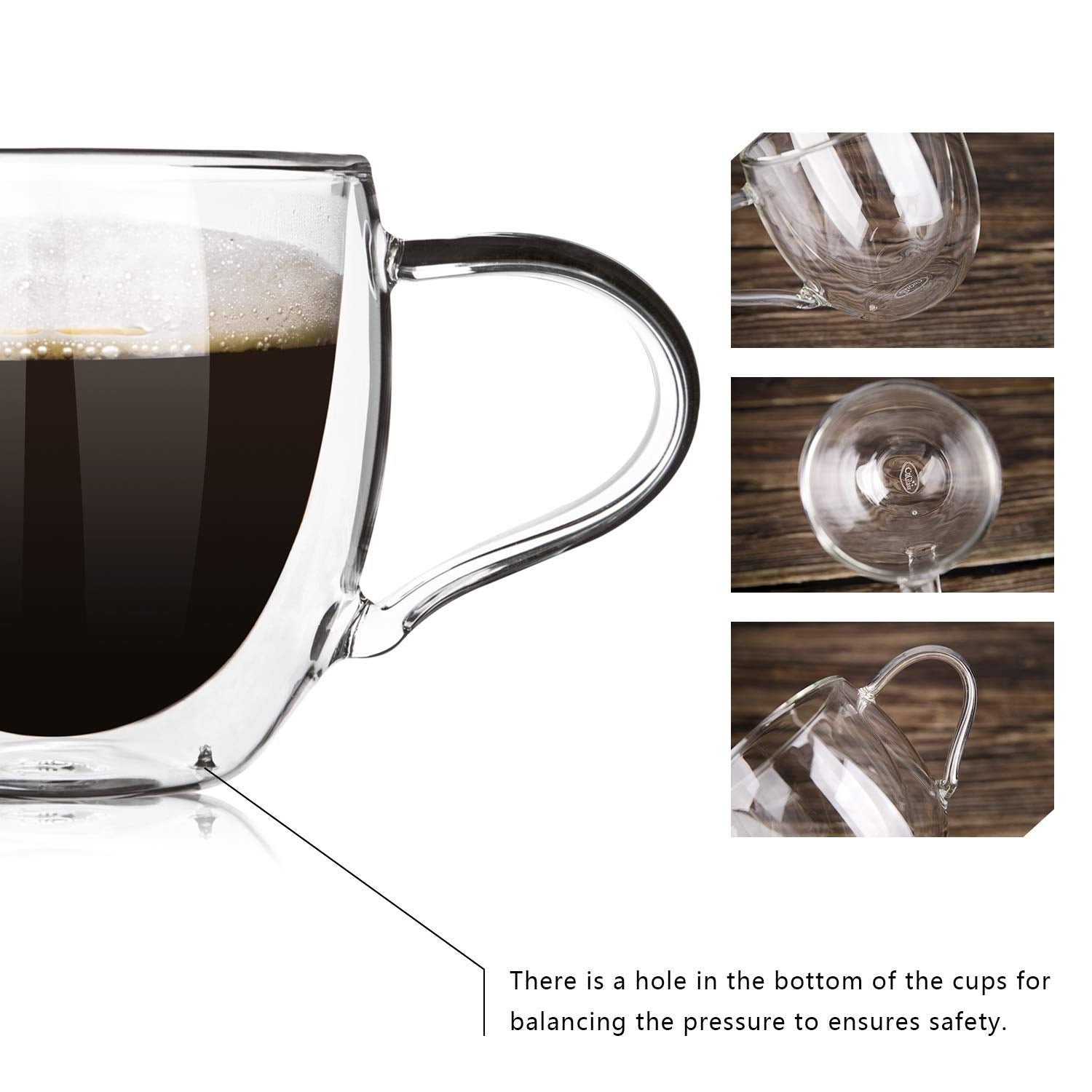 CNGLASS taza vidrio borosilicato duradero y ligero
