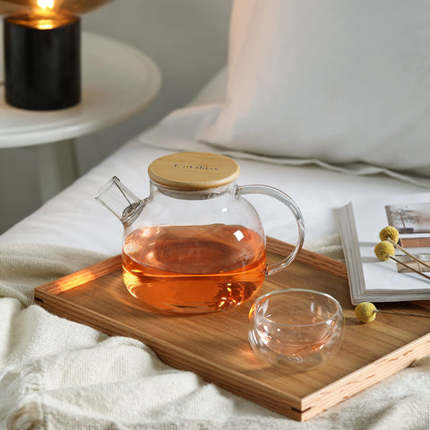 CNGLASS tetera elegante ideal como regalo para amantes del té