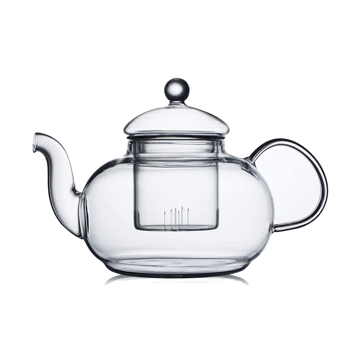 CNGLASS tetera de cristal apta para estufa con infusor removible para té suelto.