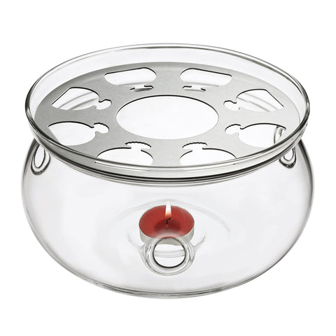 CNGLASS calentador de tetera, centro con vela, mantiene el té caliente.