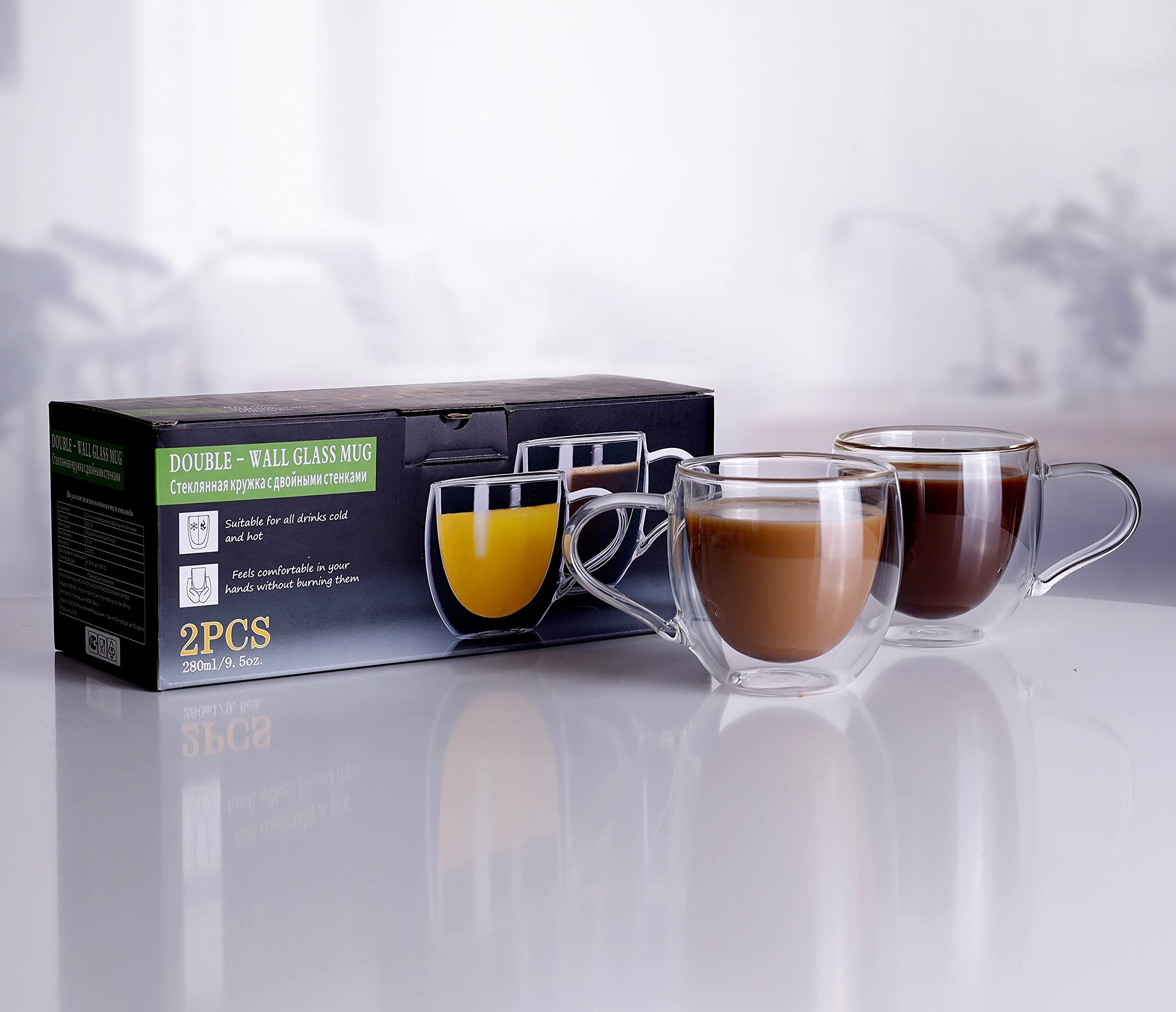 CNGLASS uso diario de café y té con aislamiento cómodo