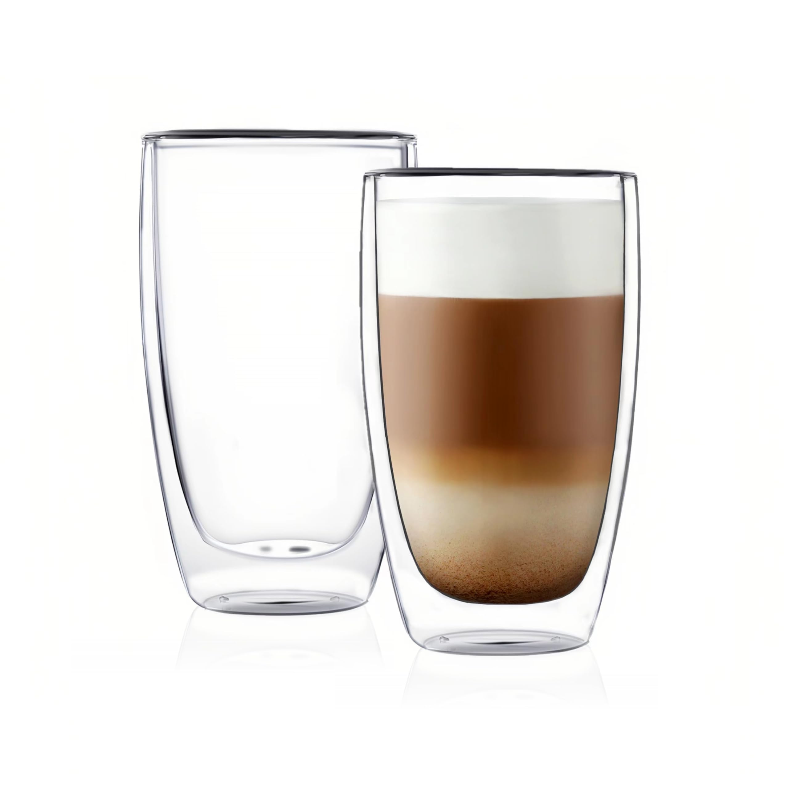 CNGLASS vaso doble pared frente: evita quemaduras y mantiene la bebida caliente