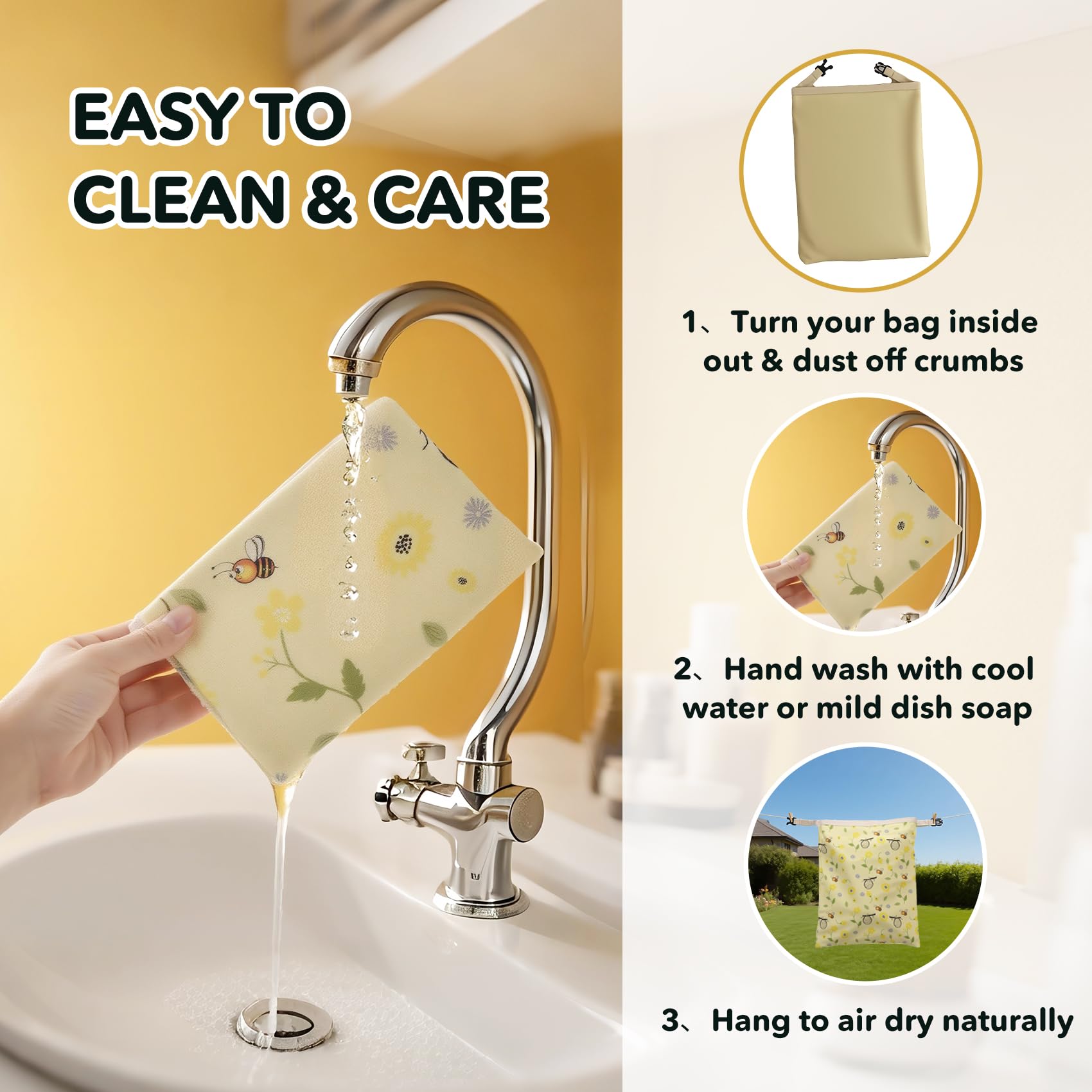 Cnkaite bolsas de cera abeja, solución ecológica para reducir residuos.