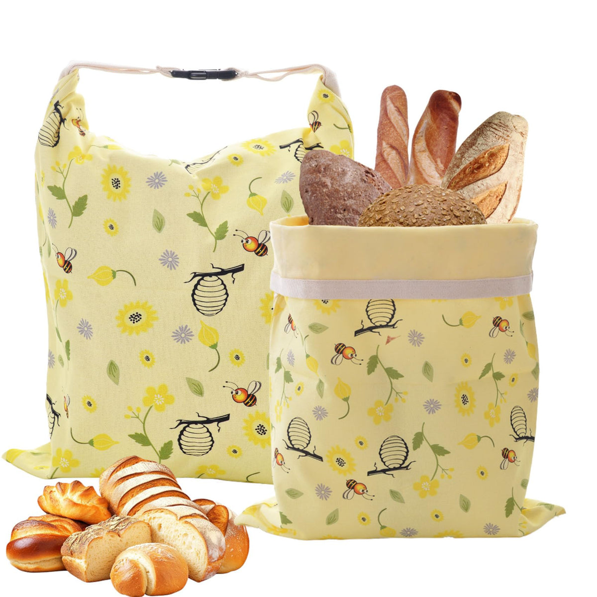 Cnkaite bolsas de pan con cera de abeja 17x13 para uso diario y frescura natural.