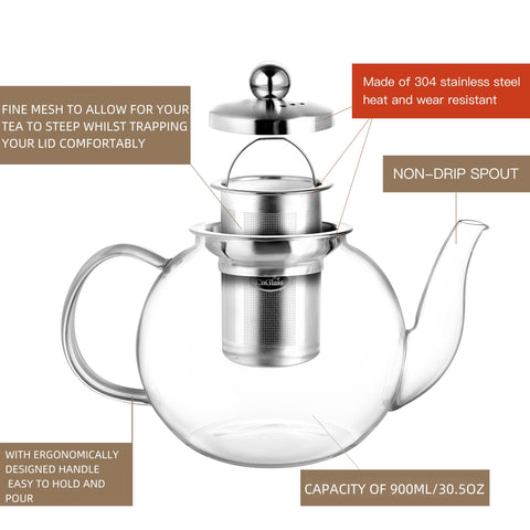 CNGLASS tetera de vidrio borosilicato apta para estufa