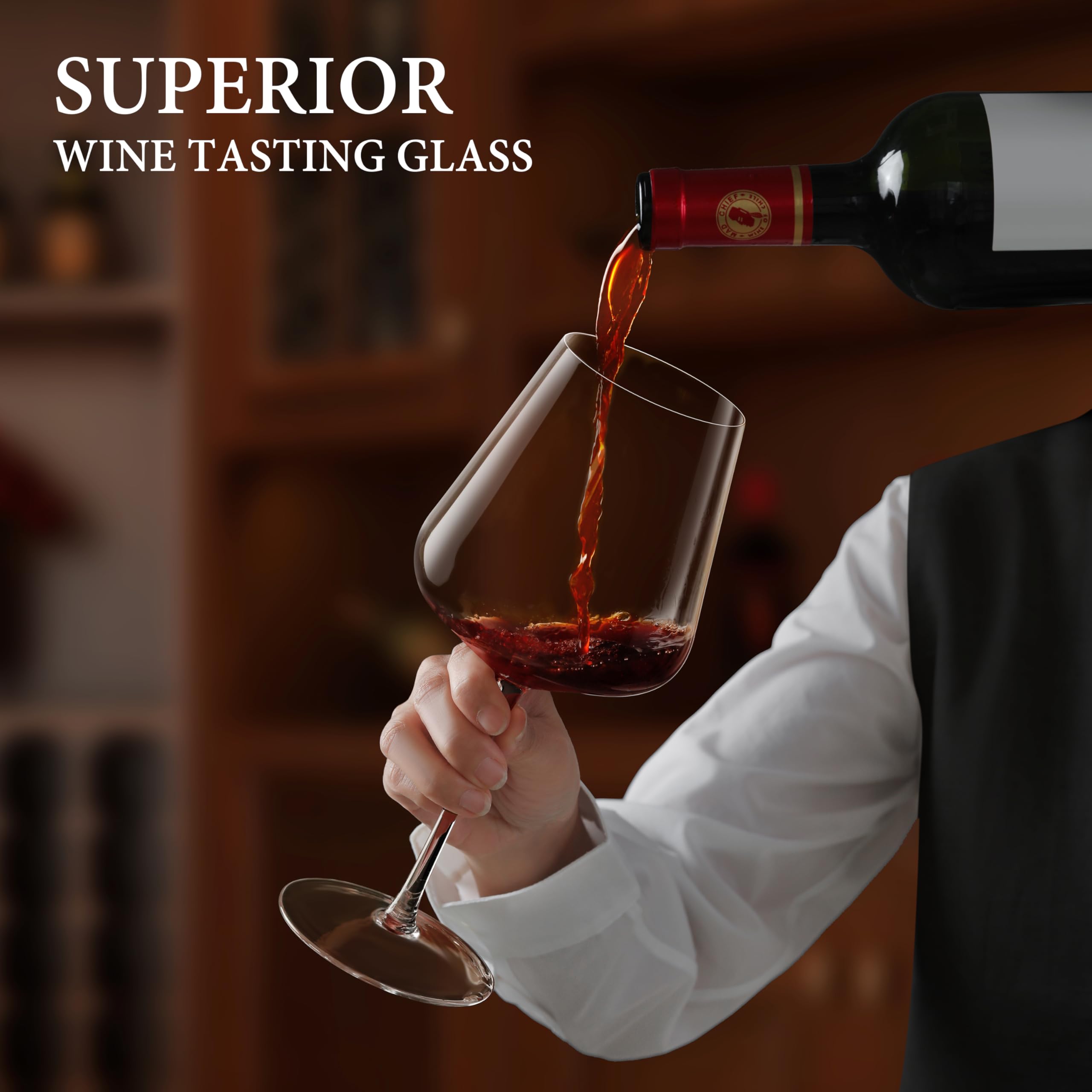 CnSneg copas vino blanco grandes, diseño claro y luminoso para mesa.