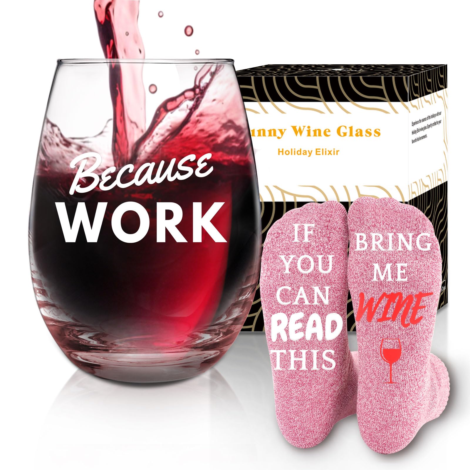 CNVOILA vaso de vino sin tallo con inscripción divertida, ideal para la oficina.