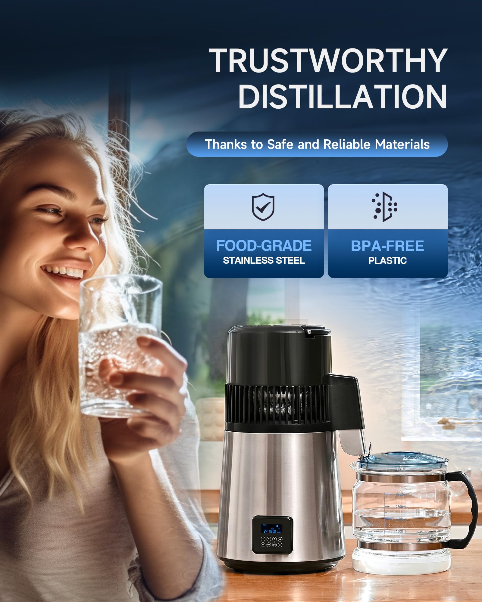 CO-Z agua destilada a 2 ppm, ideal para aparato CPAP y bebidas.