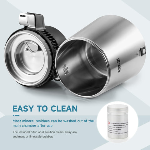 CO-Z destilador con doble condensadores, enfriamiento eficiente para distilación.
