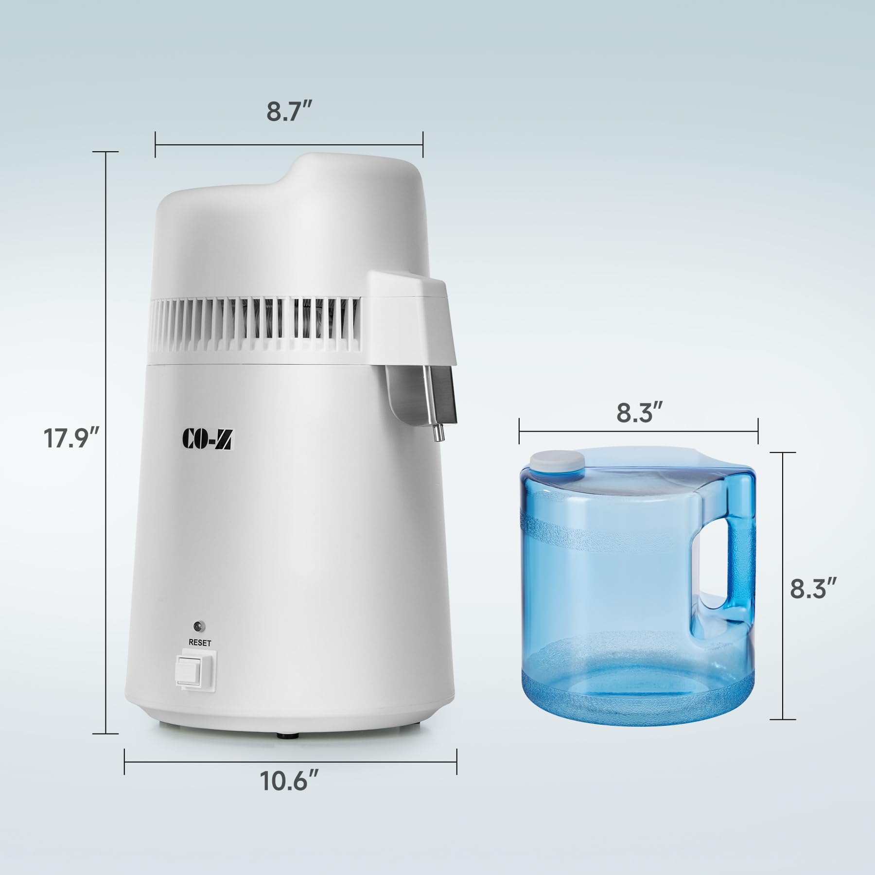 CO-Z destilador adecuado para cocina, oficina o clínica dental