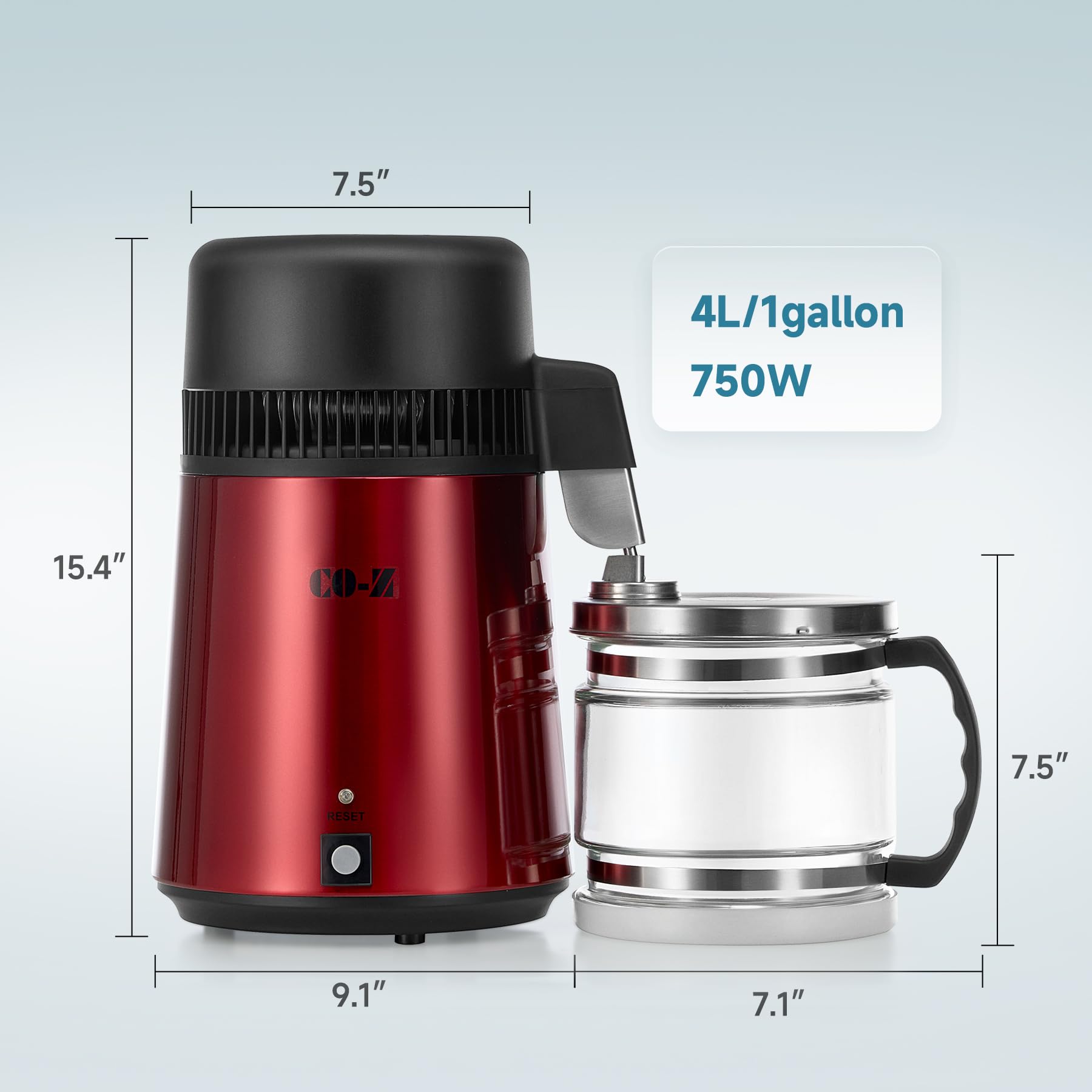 CO-Z distilador de agua, apto para café y humidificadores en casa